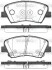 Колодки тормозные диск. перед. (Remsa) Hyundai Elantra 1.6 10-,Hyundai I30 1.4 11- (P15123.32) WOKING P1512332 (фото 1)