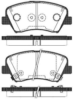 Колодки тормозные диск. перед. (Remsa) Hyundai Elantra 1.6 10-,Hyundai I30 1.4 11- (P15123.32) WOKING P1512332 (фото 1)