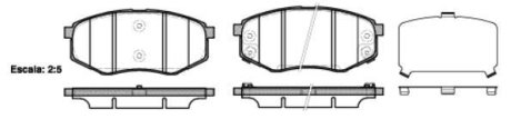 Колодки тормозные диск. перед. (Remsa) Hyundai Ix20 1.4 10-,Hyundai Ix20 1.6 10- (P15263.02) WOKING P1526302 (фото 1)