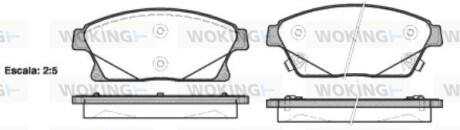 Колодки тормозные диск. перед. (Remsa) Chevrolet Cruze / Trax / Orlando / Volt / Opel Astra J / Mokka X / Zafira C (P15313.02) WOKING P1531302