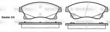 Колодки тормозные диск. перед. (Remsa) Chevrolet Aveo III Cruze / Opel Astra J (P15313.12) WOKING P1531312