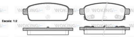 Колодки тормозные диск. задн. (Remsa) Chevrolet Cruze 1.4 09-,Chevrolet Cruze 1.6 09- (P15323.02) WOKING P1532302