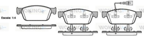 Колодки тормозные диск. перед. (Remsa) VW T5 T6 (P15403.01) WOKING P1540301