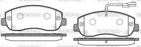 Колодки тормозные диск. перед. (Remsa) Renault Master III, Opel Movano 2.3 11- (P15493.01) WOKING P1549301