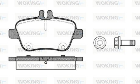 Колодки тормозные диск. задн. (Remsa) MB A 04>12 13>18, B 11>18, GLA 13> (P15773.00) WOKING P1577300