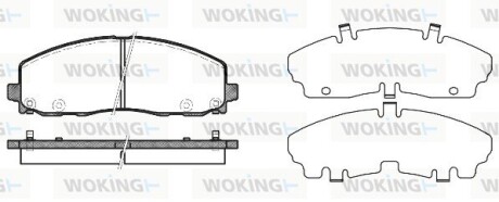 Колодки тормозные диск. перед. (Remsa) Dodge Journey 08> (P15843.04) WOKING P1584304 (фото 1)