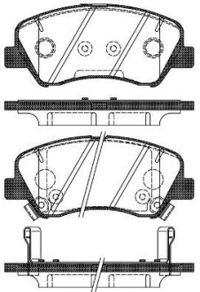 Колодки тормозные диск. перед. (Remsa) Hyundai I20 1.1 14-,Hyundai I20 1.2 14- (P15883.02) WOKING P1588302 (фото 1)