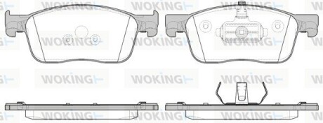 Колодки гальмівні диск. перед. (Remsa) Peugeot Expert III (16-),Citroen Jumpy III (16-), Opel Vivaro C (19-) (P16193.00) WOKING P1619300