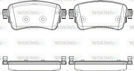 Колодки гальмівні диск. задн. (Remsa) PSA Expert Jumpy 16> / Opel Vivaro 19> / Toyota Proace 18> (P16203.00) WOKING P1620300