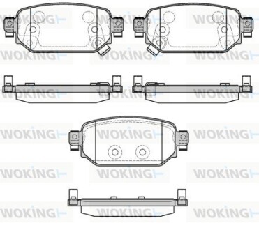 Колодки тормозные диск. задн. (Remsa) Mazda 3 1,5d 16>19 (P16313.02) WOKING P1631302 (фото 1)