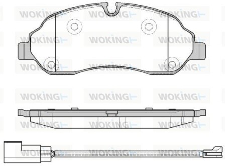 Гальмівні колодки пер. Ford Transit 13- (Bosch) WOKING P1702302