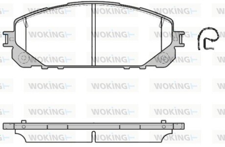 Колодки тормозные диск. перед. (Remsa) Jeep Cherokee 13> (P17133.00) WOKING P1713300