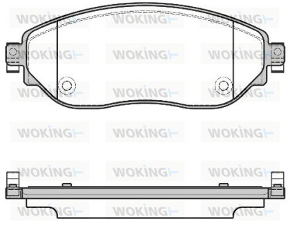 Колодки тормозные диск. перед. (Remsa) Opel Vivaro 1.6 14-,Opel Vivaro combi 1.6 14- (P17173.08) WOKING P1717308