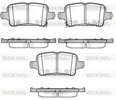 Гальмівні колодки зад. Opel Astra K 15- WOKING P1728302 (фото 1)