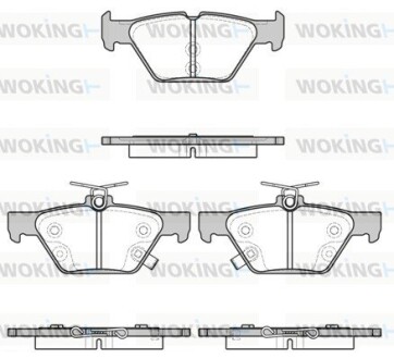 Гальмівні колодки зад. Subaru /Outback/Legacy 14- WOKING P1738302