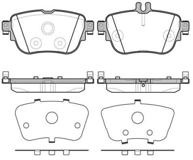 Колодки тормозные диск. задн. (Remsa) Mercedes-benz E-class (w213) 2.0 16- (P17993.00) WOKING P1799300