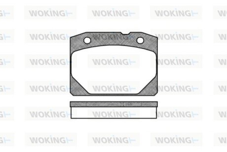 Гальмівні колодки пер. Kalina/Nova/Riva (70-04) WOKING P1803.00