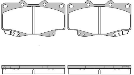 Колодки тормозные диск. перед. (Remsa) Toyota Hilux 97>05, 05>15 (P2153.22) WOKING P215322