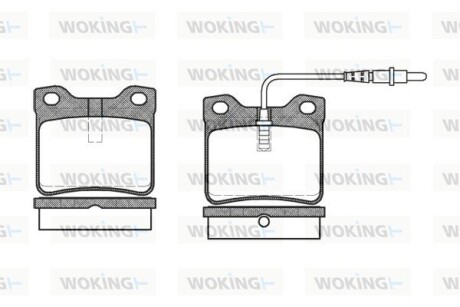 Колодки тормозные WOKING P2213.02