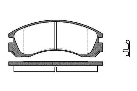 Колодки тормозные диск. перед. (Remsa) Citroen C-crosser 2.2 07-,Mitsubishi Airtrek i 2.0 01-06 (P2543.22) WOKING P254322 (фото 1)