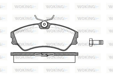 Гальмівні колодки пер. T4 90-03 (TRW) R14 WOKING P2833.00