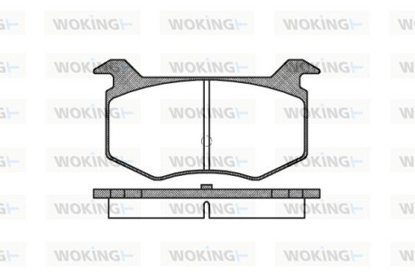 Гальмівні колодки пер. Moskvich WOKING P2883.00