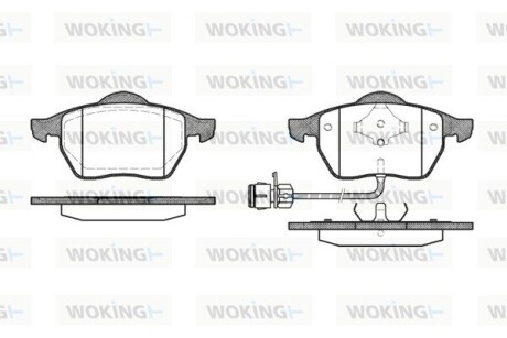 Гальмівні колодки пер. 100/200/A4/A6/Passat 79-01 WOKING P2903.02