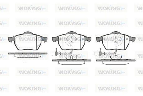 Гальмівні колодки пер. Passat B5/Audi A4/A6 00-05 WOKING P290322