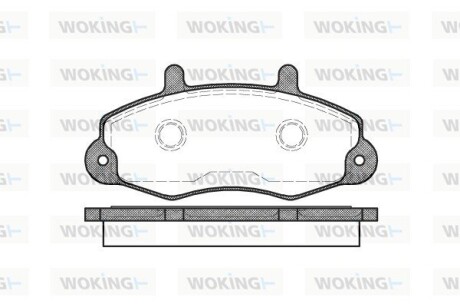 Гальмівні колодки пер. Transit T12 91-00 WOKING P2913.00