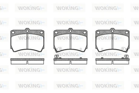 Колодки тормозные WOKING P3123.12