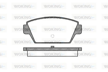 Гальмівні колодки зад. Mitsubishi Colt/Lancer 1.6/1.8 GTi 88-94 WOKING P3153.00