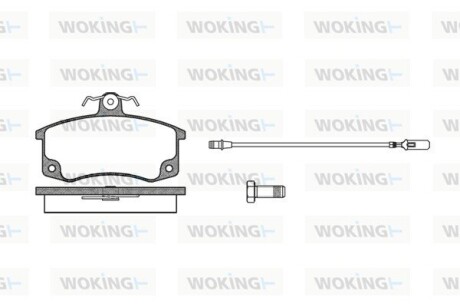 Колодки тормозные 2108 перед (Remsa) (к-т 4шт) WOKING P3213.02