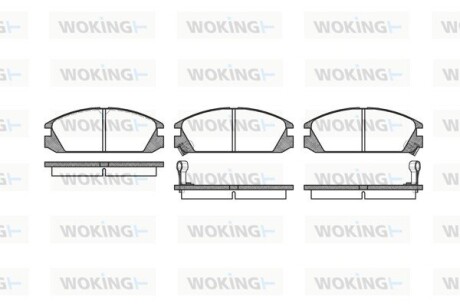 Колодки гальмівні WOKING P3283.02 (фото 1)