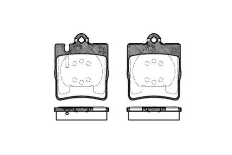 Колодки тормозные диск. задн. (Remsa) Mercedes-benz C-class (cl203) 1.8 01-11 (P6093.10) WOKING P609310