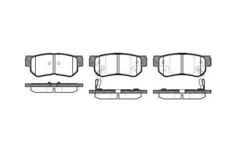 Колодки тормозные диск. задн. (Remsa) Hyundai Elantra 1.6 00-06,Hyundai Elantra 2.0 00-06 (P6463.02) WOKING P646302