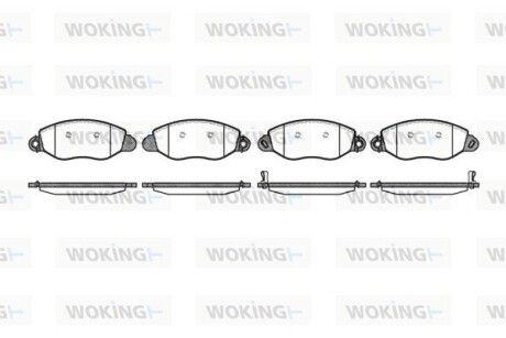 Колодки тормозные WOKING P6723.12