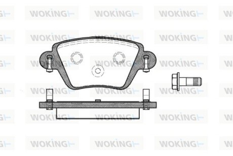 Колодки тормозные диск. задн. (Remsa) Nissan Kubistar 1.2 03-09,Nissan Kubistar 1.5 03-09 (P6773.10) WOKING P677310 (фото 1)