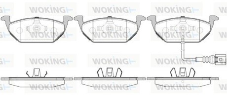 Колодки тормозные WOKING P7333.31