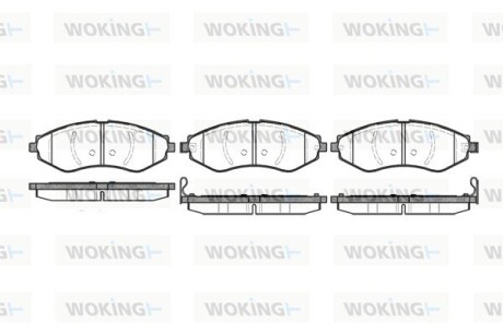 Гальмівні колодки Gentra/Kalos/Lacetti/Nubira/Rezzo (00-22) WOKING P745322