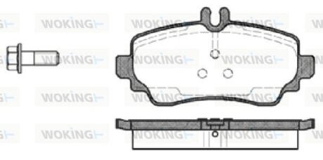 Колодки тормозные WOKING P7503.00