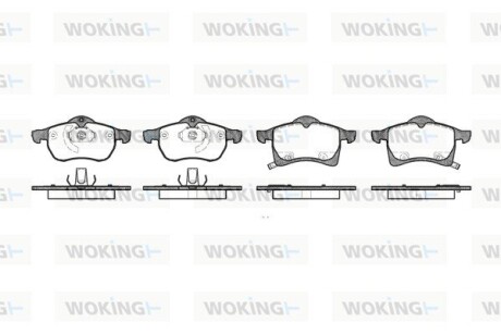 Колодки тормозные WOKING P7833.02