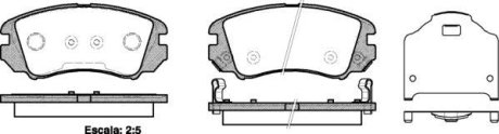 Колодки тормозные диск. перед. (Remsa) Hyundai Nf v 2.0 05-10,Hyundai Nf v 3.3 05-10 (P8533.22) WOKING P853322 (фото 1)