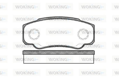 Колодки тормозные WOKING P8613.00