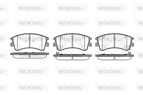 Колодки тормозные диск. перед. (Remsa) Mazda 6 I (P8703.02) WOKING P870302 (фото 1)