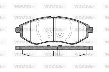 Гальмівні колодки пер. Aveo/Kalos (03-21) WOKING P8863.00