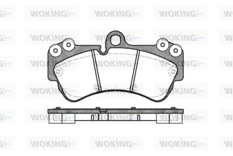 Колодки тормозные диск. перед. (Remsa) Porsche Cayenne 3.0 02-10,Porsche Cayenne 3.2 02-10 (P8943.00) WOKING P894300