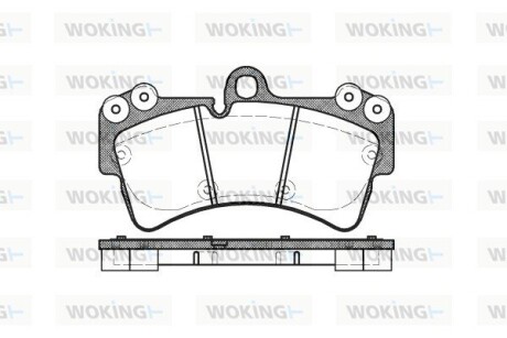 Колодки тормозные диск. перед. (Remsa) Audi Q7 3.0 06-15,Audi Q7 3.6 06-15,Audi Q7 4.2 06-15 (P8953.00) WOKING P895300 (фото 1)