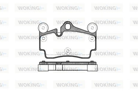 Гальмівні колодки зад. Audi Q7/Touareg/Cayenne (Brembo) (112,2x73,2x16,2) WOKING P896300