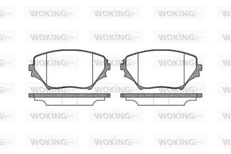 Гальмівні колодки пер. Toyota RAV4 94-05 (sumitomo) WOKING P9133.00