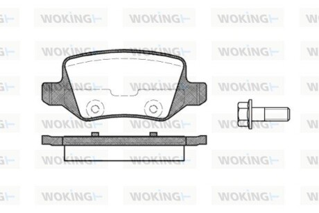 Колодки тормозные диск. задн. (Remsa) Mercedes-benz A-class (w169) 1.5 04-12,Mercedes-benz A-class (w169) 1.7 04-12 (P9183.00) WOKING P918300